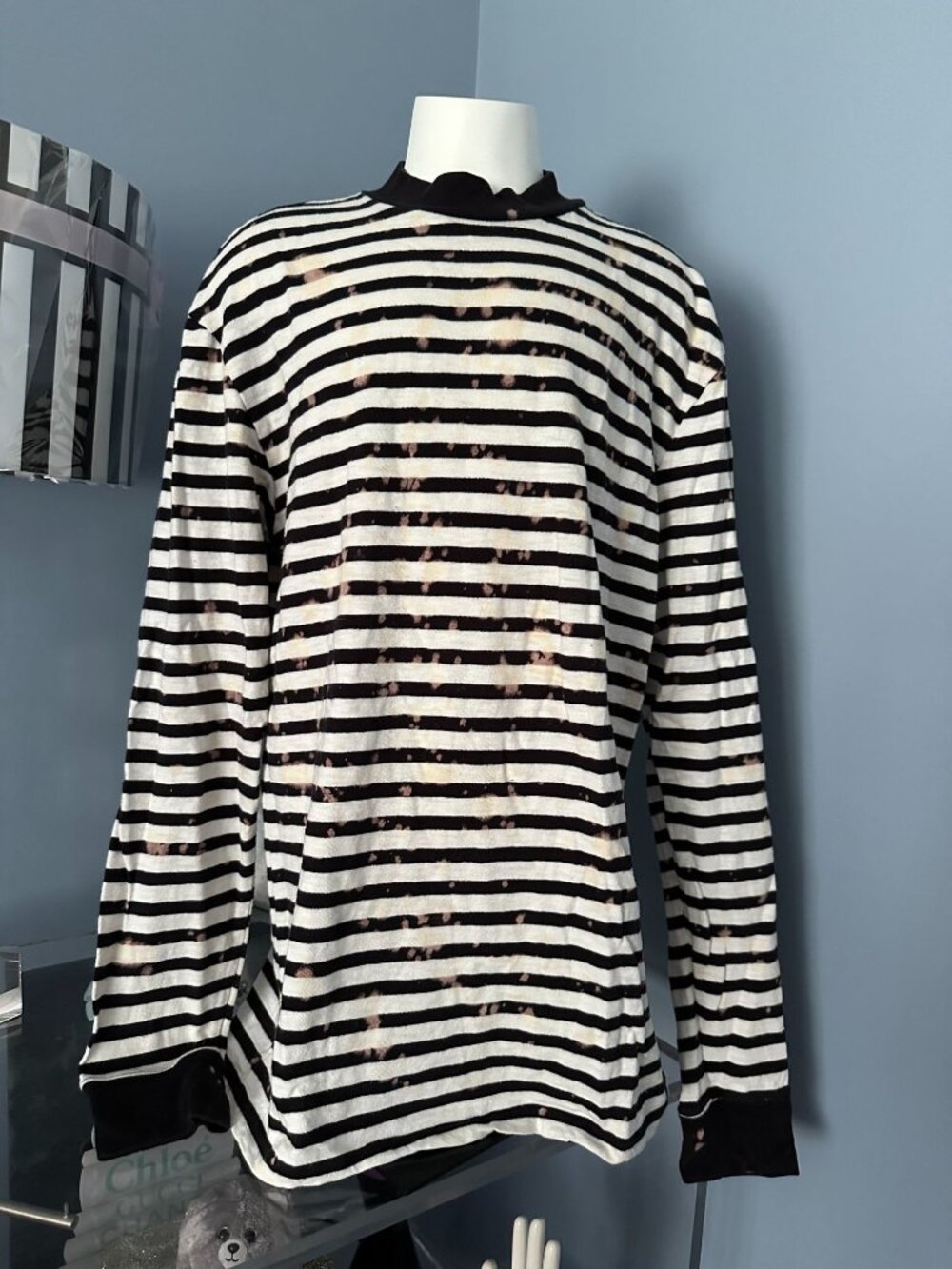 PacSun Gonzalez L/S striped splatter shirt Men's size Small